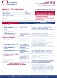 Southern Cardiology Request Form